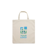 Sac tissu imprimé avec logo et poignées courtes 140 g/m2 Eco ShortPlus vue avec zone d'impression