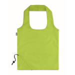 Sac pliable en plastique recyclé RPET couleur Strawberry RPET couleur vert lime troisième vue