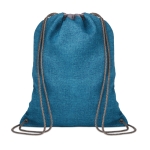 Sac à cordons personnalisable en polyester mélangé 1200D Lifestyle couleur bleu