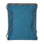 Sac à cordons personnalisable en polyester mélangé 1200D Lifestyle couleur bleu deuxième vue