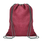 Sac à cordons personnalisable en polyester mélangé 1200D Lifestyle couleur rouge