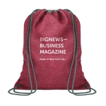 Sac à cordons personnalisable en polyester mélangé 1200D Lifestyle couleur rouge vue principale