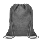 Sac à cordons personnalisable en polyester mélangé 1200D Lifestyle couleur gris