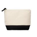 Trousse de toilette personnalisée en coton 340 g/m² Promenade couleur noir