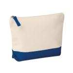 Trousse de toilette personnalisée en coton 340 g/m² Promenade couleur bleu deuxième vue