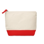 Trousse de toilette personnalisée en coton 340 g/m² Promenade couleur rouge