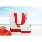 Trousse de toilette personnalisée en coton 340 g/m² Promenade couleur rouge vue d'ambiance principale