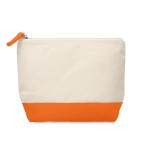 Trousse de toilette personnalisée en coton 340 g/m² Promenade couleur orange
