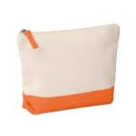Trousse de toilette personnalisée en coton 340 g/m² Promenade couleur orange troisième vue principale