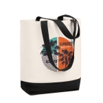 Sac en toile avec base et anses de couleur assortie 170 g/m2 Promenade couleur noir deuxième vue principale