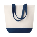 Sac en toile avec base et anses de couleur assortie 170 g/m2 Promenade couleur bleu