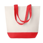 Sac en toile avec base et anses de couleur assortie 170 g/m2 Promenade couleur rouge