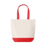 Sac en toile avec base et anses de couleur assortie 170 g/m2 Promenade couleur rouge troisième vue