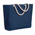 Sac de plage personnalisé avec poignées en corde 220 g/m2 Nautics couleur bleu