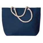 Sac de plage personnalisé avec poignées en corde 220 g/m2 Nautics couleur bleu deuxième vue