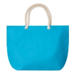 Sac de plage personnalisé avec poignées en corde 220 g/m2 Nautics couleur turquoise troisième vue