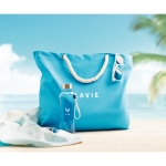Sac de plage personnalisé avec poignées en corde 220 g/m2 Nautics couleur turquoise deuxième vue d'ambiance 2