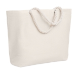 Sac de plage personnalisé avec poignées en corde 220 g/m2 Nautics couleur beige deuxième vue
