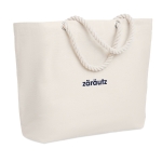 Sac de plage personnalisé avec poignées en corde 220 g/m2 Nautics couleur beige deuxième vue principale