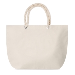 Sac de plage personnalisé avec poignées en corde 220 g/m2 Nautics couleur beige troisième vue