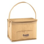Sac isotherme en kraft avec anse et poche, pour 6 canettes Kraft couleur beige vue principale