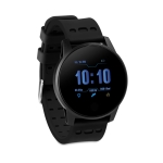 Montre smartwatch avec logo imprimé pour la publicité Wearfit couleur noir