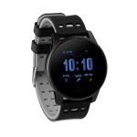 Montre smartwatch avec logo imprimé pour la publicité Wearfit couleur gris