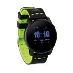 Montre smartwatch avec logo imprimé pour la publicité Wearfit couleur vert lime vue principale