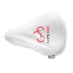 Housse de selle en plastique recyclé RPET avec élastique couleur blanc deuxième vue principale