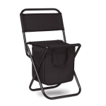 Chaise pliante d'extérieur avec compartiment glacière Plage Chill couleur noir