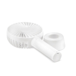 Ventilateur portable USB personnalisé avec batterie Chill couleur blanc quatrième vue