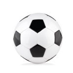 Petit ballon de football personnalisable avec logo imprimé Fútbol Mini couleur blanc/noir troisième vue