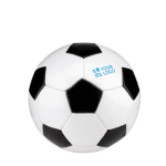 Petit ballon de football personnalisable avec logo imprimé Fútbol Mini couleur blanc/noir vue avec zone d'impression