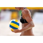 Ballon de beach-volley personnalisé avec votre logo Voleibol Match couleur multicolore cinquième vue