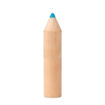 6 crayons de couleur promotionnels dans un tube crayon Mini Pencil couleur bois