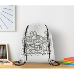 Sacs non tissés de 80 g/m2 à colorier avec des marqueurs Color Fun couleur blanc vue d'ambiance
