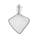 Doudou pour bébé personnalisé avec logo d'entreprise imprimé Dreamie couleur blanc deuxième vue