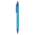 Stylos écologiques en PLA maïs et papier avec encre bleue Eco Colors couleur bleu