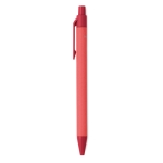 Stylos écologiques en PLA maïs et papier avec encre bleue Eco Colors couleur rouge troisième vue