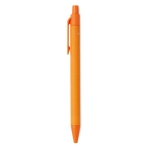 Stylos écologiques en PLA maïs et papier avec encre bleue Eco Colors couleur orange troisième vue