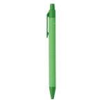 Stylos écologiques en PLA maïs et papier avec encre bleue Eco Colors couleur vert lime troisième vue