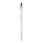 Stylo en plastique recyclé avec bouton poussoir et encre bleue Clean couleur noir
