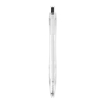 Stylo en plastique recyclé avec bouton poussoir et encre bleue Clean couleur noir troisième vue