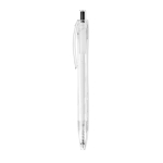 Stylo en plastique recyclé avec bouton poussoir et encre bleue Clean couleur noir quatrième vue