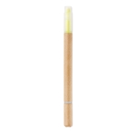 Stylo en carton avec marqueur promotionnel jaune Duo Carton couleur jaune