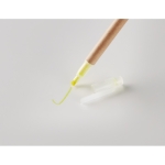 Stylo en carton avec marqueur promotionnel jaune Duo Carton couleur jaune cinquième vue