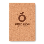 Carnet personnalisés avec couverture en liège A5 pages unies Corkstyle couleur beige deuxième vue principale