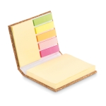 Ensemble avec divers types de notes et couverture en liège CorkPad couleur beige