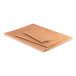 Carnet recyclé avec couverture en carton A5 feuilles lisses EcoStiched couleur beige cinquième vue