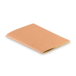 Blocs-notes recyclés en carton A6 avec feuilles lisses Eco Stiched couleur beige